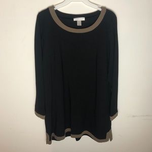 Croft & Barrow Black and Gold Top